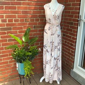 SOLD Pale pink floral jumpsuit